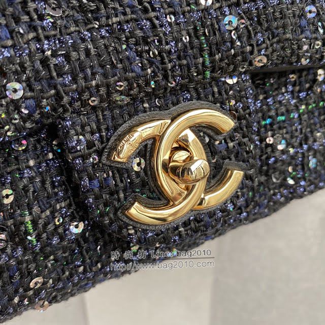Chanel女包 香奈兒專櫃最新款珍珠毛呢CF口蓋包 Chanel珍珠手柄斜挎鏈條女包  djc4121